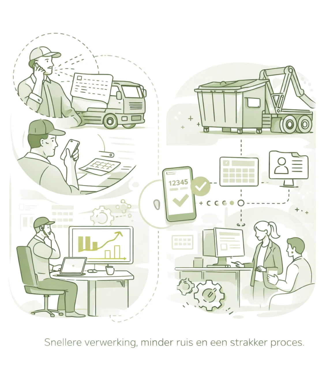 Van handmatige containerregistratie naar geautomatiseerd proces met realtime administratie, minder fouten en snellere verwerking dankzij Vindex Ai.