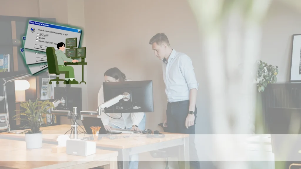 schema van versnipperde systemen in een organisatie met meerdere tools en handmatig werk tussen systemen